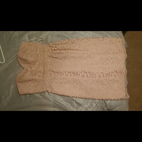 Strapless lace bridesmaid dress. Davids bridal. - Picture 3 of 4