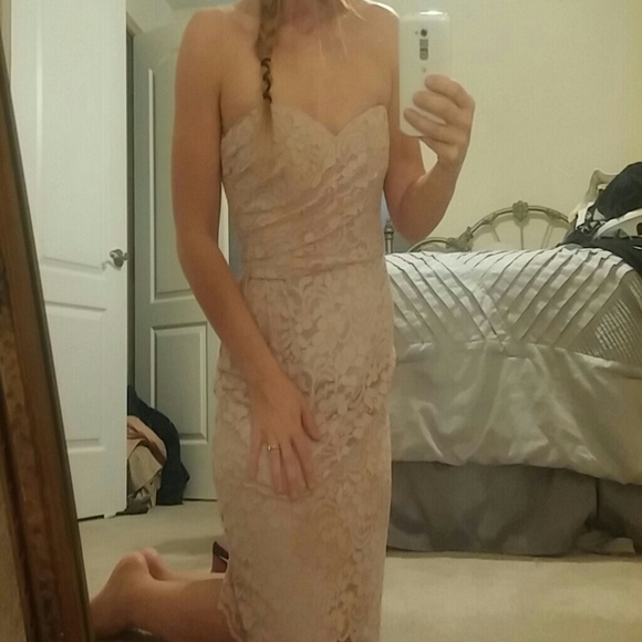 Strapless lace bridesmaid dress. Davids bridal. - Picture 4 of 4