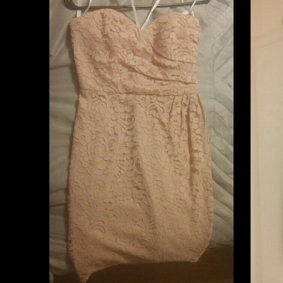 Strapless lace bridesmaid dress. Davids bridal. - Picture 1 of 4