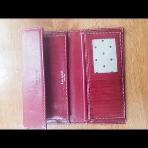 Kate Spade red leather wallet