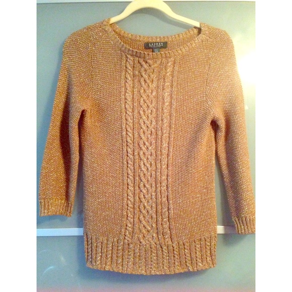 ✨Ralph Lauren Metallic Gold Knit Sweater ✨
