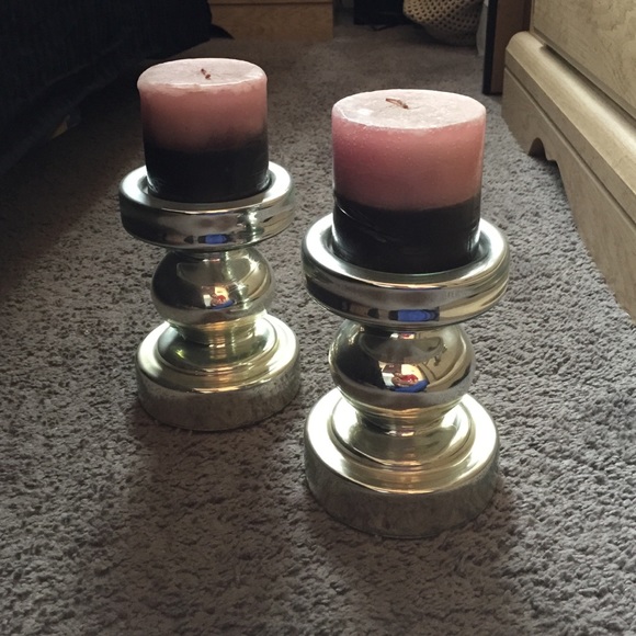 Candle holders with candles