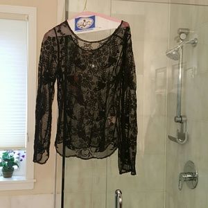 Black lace top