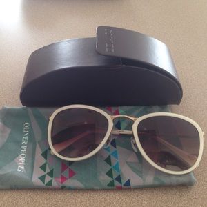 Oliver Peoples white sunglasses