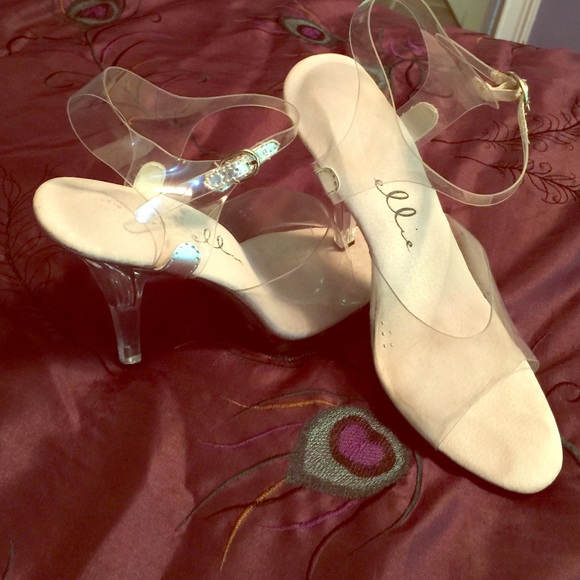 Clear Ellie heels