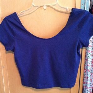 Blue crop top