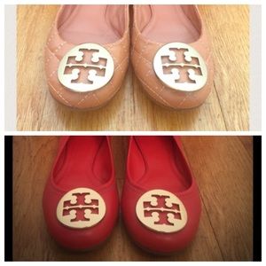 Bundle Tory Burch Quinn flats and red revas