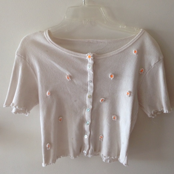 Vintage White crop top