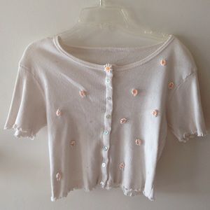 Vintage White crop top