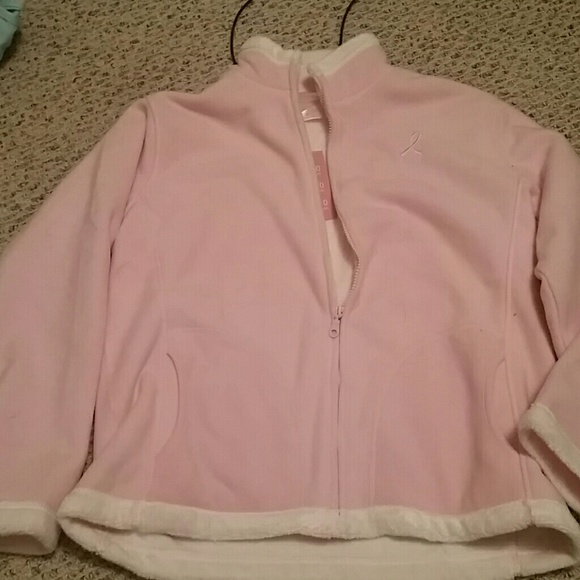 Blush pink breast cancer fleece