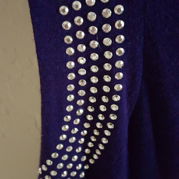 Purple Rinestone Tank Top - Picture 3 of 3