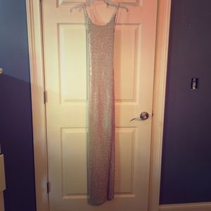 Silver sequin prom or wedding dress!