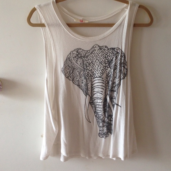 White Elephant Aztec Tank