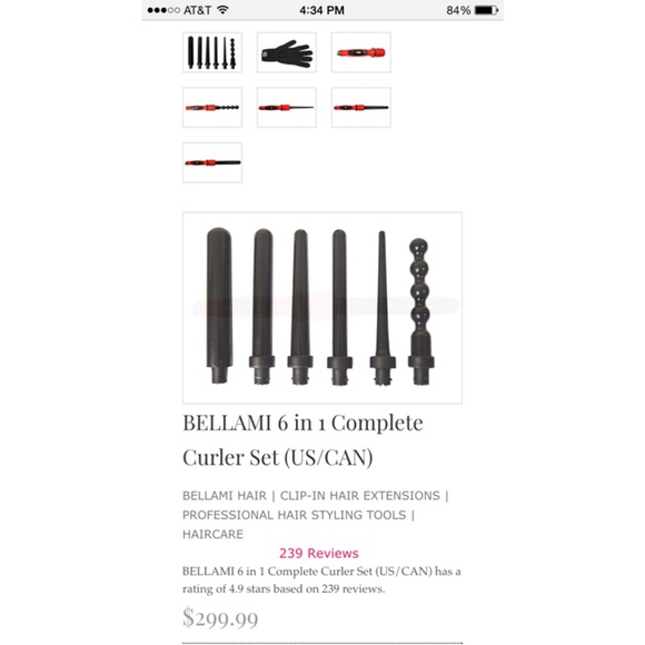 SOLD on EBay. Bellami Tools 8 Piece Curling Wand - Picture 2 of 3