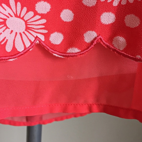 ❗️🚫SOLD❗️Coral Chiffon Cropped Tank - Picture 3 of 4