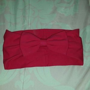 Pink head band bow