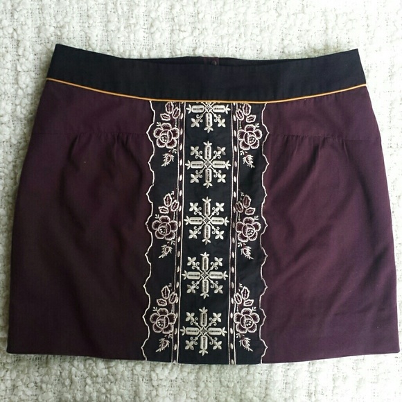 Anthropologie Dresses & Skirts - Anthropologie Embroidered Skirt