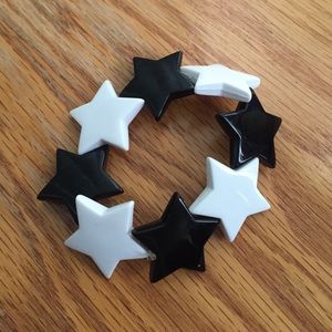 Black and white star bracelet