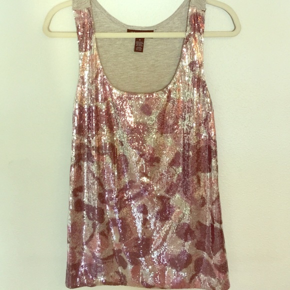 INC Sequin Tank Top