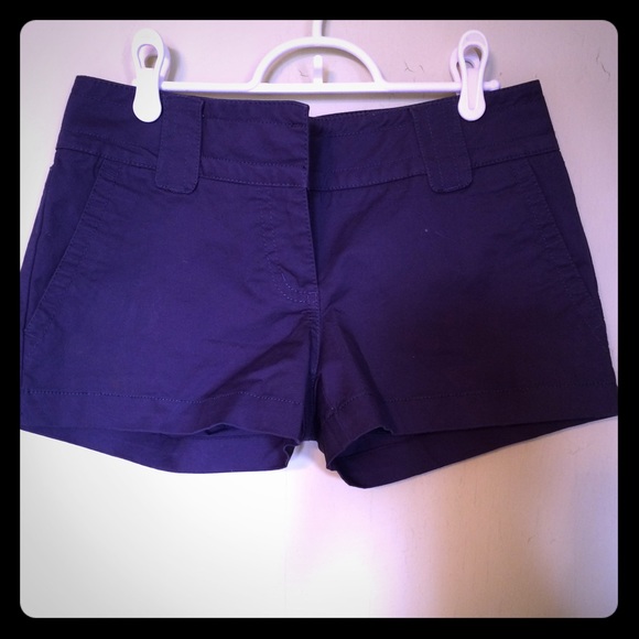Navy shorts.