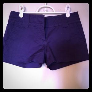 Navy shorts.