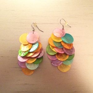 Multi-colored fashion earrings