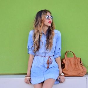 Denim shirt dress