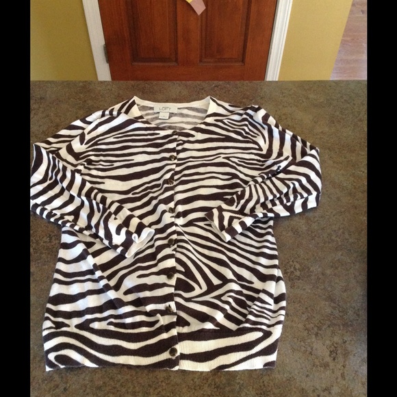 Brown and cream zebra cardigan