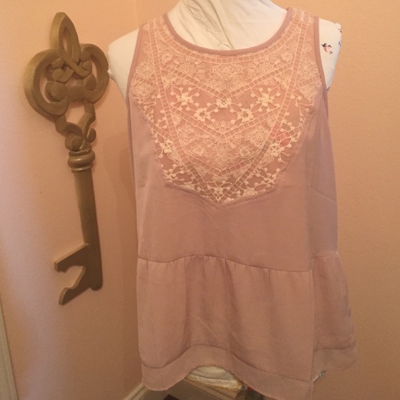 Dusty rose peplum top