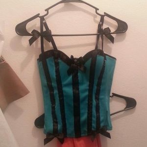 Teal corset