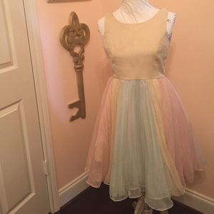 Whimsical rainbow dress