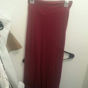 Burgundy maxi skirt