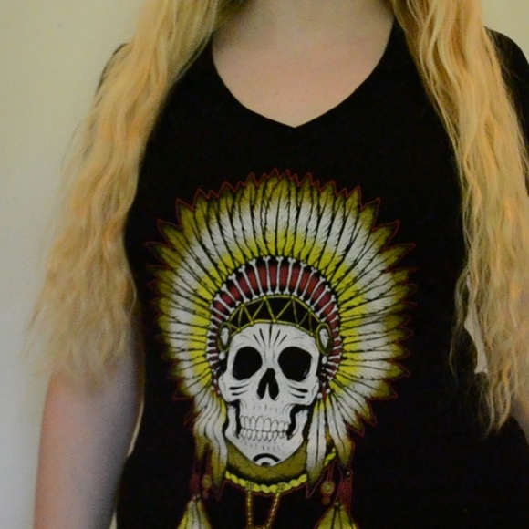 Skull Head with Headress T-Shirt