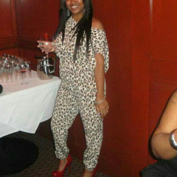 H&M cheetah romper