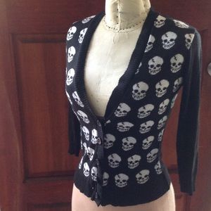 Hot topic skull cardigan