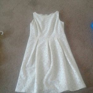 White flowere fleece dress