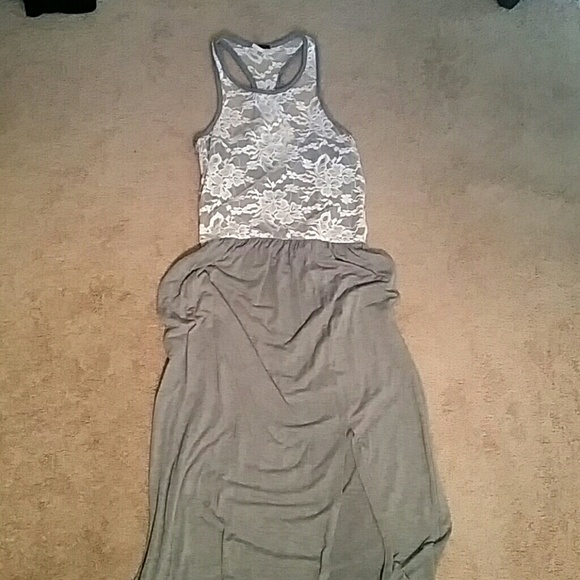 Gray maxi dress