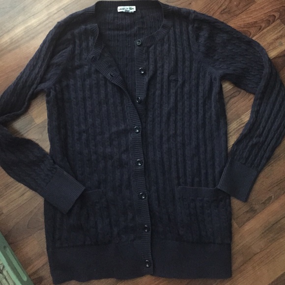 NWOT LACOSTE KNIT SWEATER CARDIGAN