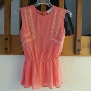 Sheer coral blouse - traded