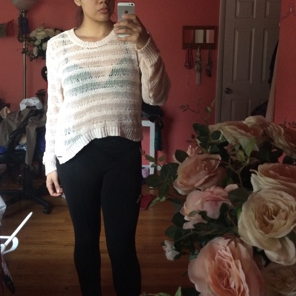 Light pink knit sweater. Listed as free people