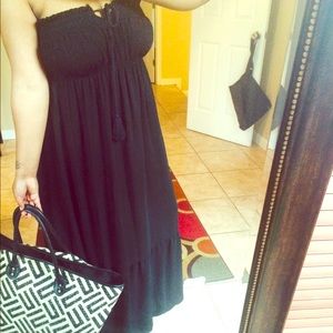 Long chiffon black maxi dress...VERY FLOWY!