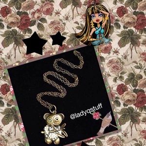 Vintage Teddy Bear Pendant & Necklace