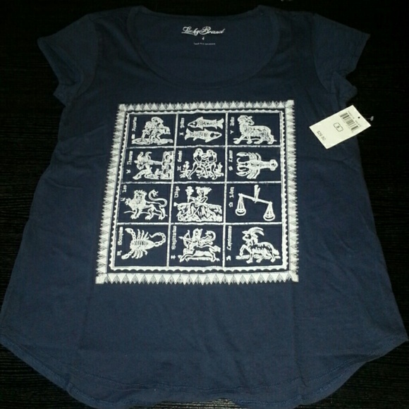 Lucky brand t shirt -zodiac