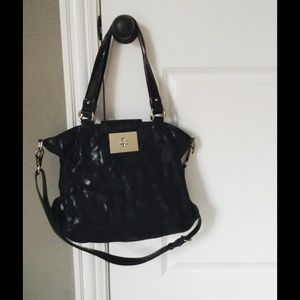 Black Suede Cole Haan Handbag