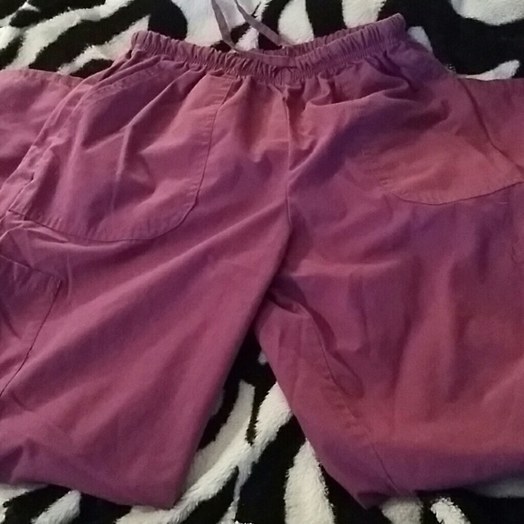 Purple scrub pants