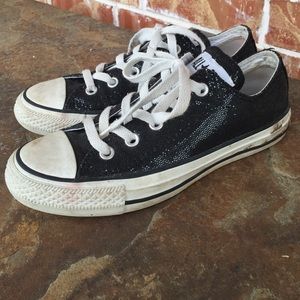 Black Glitter Converse All-Stars