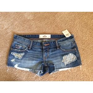 NEW rhinestone denim shorts