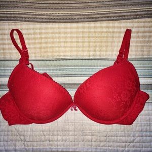 AERIE red push-up bra