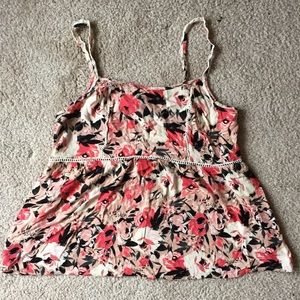 Floral babydoll tank