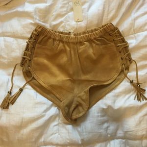 Spell and The Gypsy Collective suede shorts